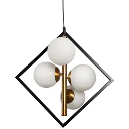 ELIANTE Black and Gold Toned Iron Contemporary Ceiling Lamp-47