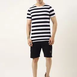 Sports52 wear Men Striped T-shirt With Shorts Training Tracksuit-picture-56