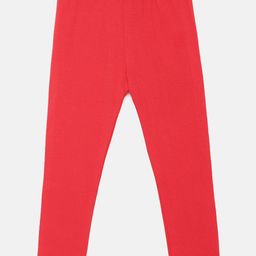 Robinbosky Girls Red Premium Stretchable Churidar Length Leggings-image-1