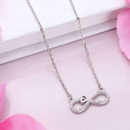 Zavya Rhodium-Plated 925 Sterling Silver Cubic Zirconia Necklace-image-96