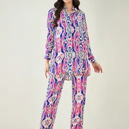 First Resort by Ramola Bachchan Printed Shirt With Trouser-picture-24