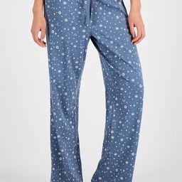 Macy's Ideology Women Blue Printed Wide Leg Lounge Pant-image-62