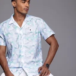 Louis Philippe Jeans Pure Cotton Slim Fit Opaque Printed Casual Shirt-image-32