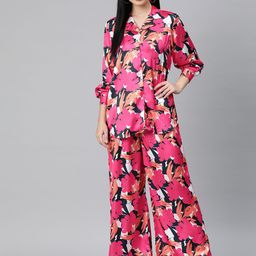 Readiprint Fashions Women Printed Satin Shirt with Palazzos-picture-14