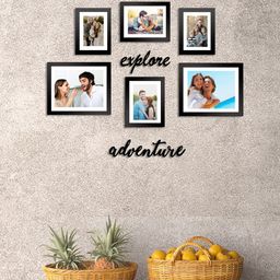 Art Street Set of 6 Black Solid Individual Wall Photo Frames-18