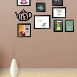 Art Street Set of 9 Black Solid Wall Photo Frames-1