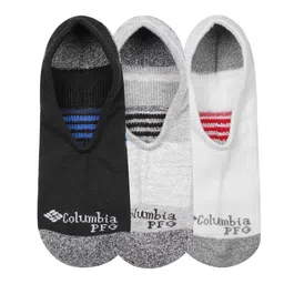 Columbia Men Pack of 3 Patterned Ankle Length PFG Accent Stripe Eclipse Liner Socks-37