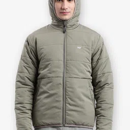 Wildcraft Men Olive Green Water Resistant Outdoor Hooded Padded Jacket-image-45