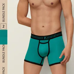 XYXX Men IntelliSoft Antimicrobial Micro Modal Pack of 2 Vibe Trunks XYTRNK2PCKN160-53