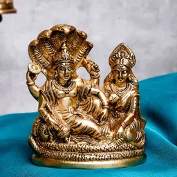 The Advitya Mini Vishnu And Laxmi Brass Religious Idol Showpiece-image-9