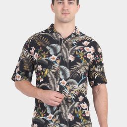 HAUTEMODA Men Floral Printed Spread Collar Pure Cotton Casual Shirt-image-68