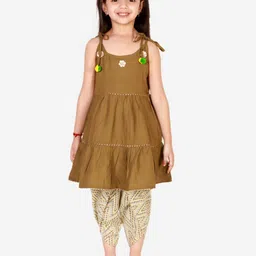 Superminis Girls Tiered Gotta Patti A-Line Pure Cotton Kurta with Dhoti Pants-29