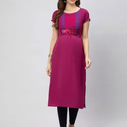 CEE-18 Ethnic Motif  Yoke Design Maternity Pure Cotton Kurta-image-73