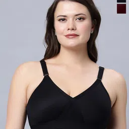 In Care Pack Of 2 Full Coverage Non Padded Pure Cotton T-shirt Bra With All Day Comfort-picture-33