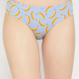 Clovia Low Waist Fruit Print Inner Elastic Cotton Thong Briefs PN3516P03S-image-14