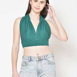 BAESD Halter Neck Pure Cotton Sleeveless Bralette Crop Top-image-61