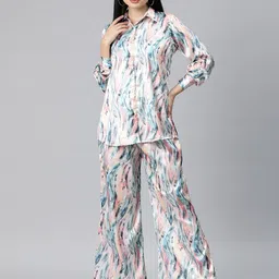 Readiprint Fashions Women Printed Satin Shirt with Palazzos-picture-39