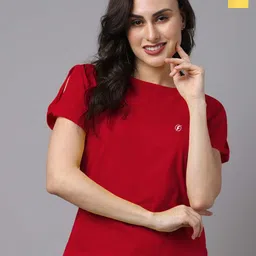 Friskers Pack Of 2 Round Neck Short Sleeves Cotton Tops-image-30