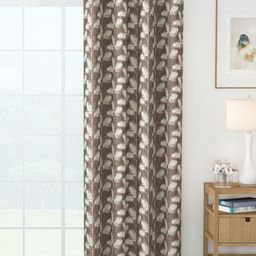 Story@home Brown & White Floral Room Darkening Long Door Curtain-25