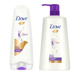Dove Set of Daily Shine Shampoo 650ml & Conditioner for Smooth & Shiny Hair 175ml-20