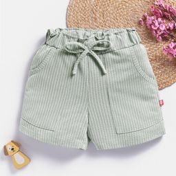 Here&Now X Game Begins Girls Self-Striped Loose Fit Shorts-image-18