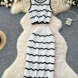 miss mosa by akanksha Alamode By Akanksha Hea Luxe Soft Knit Coord Set-Resortwear-picture-29