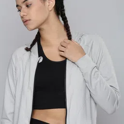 Puma Women Grey Brand Logo STUDIO FOUNDATION Yoga Sporty Sustainable Jacket-image-38