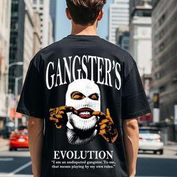 BENNY BROOKS Graphic Printed Oversized Cotton T-shirt-image-12