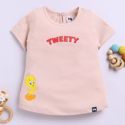 YK X Minute Mirth Infant Girls Tweety Printed Pure Cotton T-shirt Dress-image-37
