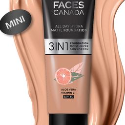 FACES CANADA SPF 30 All Day Hydra 3IN1 Mini  Matte Foundation+Moisturizer-Caramel Natural-14