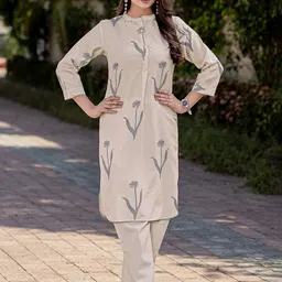 DRESOUL Floral Printed Mandarin Collar Tunic With Trouser-picture-34