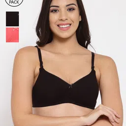 Inner Sense Pack Of 3 T-shirt Organic Antimicrobial T-shirt Bras Full Coverage ISB104-18