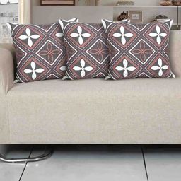 Ode & Cleo Grey Set of 3 Embroidered Square Cushion Covers-23