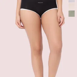 Women Pack Of 5 Assorted Anti Bacterial Ultra Soft Boy Shorts Briefs-picture-10