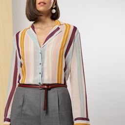 her by invictus Multicoloured Striped Shirt Style Top-picture-39