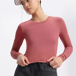 glitchez Versatile Basics Self-Design Fitted Crop Top-image-81