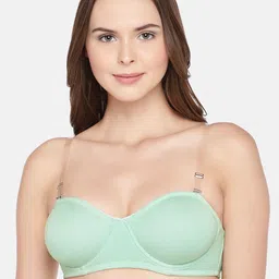 Inner Sense Organic Cotton Antimicrobial Non-Padded Strapless Sustainable Bra (Ocean Green) ISB020-image-43