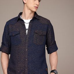 The Roadster Life Co. Self Design Opaque Casual Shirt-image-53