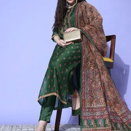 Varanga Women Floral Printed Kurta with Trousers & Dupatta-picture-36