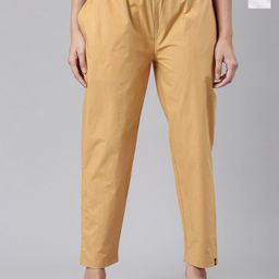 TWIN BIRDS Women Pack Of 2 Mid-Rise Pure Cotton Cropped Cigarette Trousers-image-71