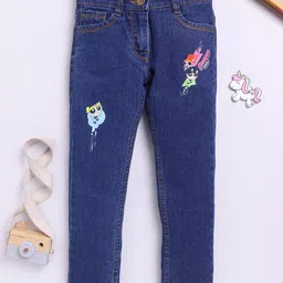 Here&Now X Game Begins Girls Slim Fit Printed Stretchable Jeans-image-41