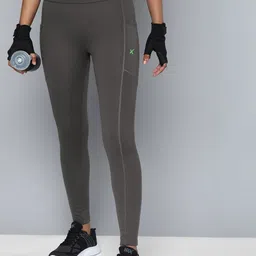 HRX By Hrithik Roshan Women Charcoal Grey Running Rapid-Dry Tights-image-17