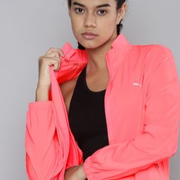 Puma Women Pink Brand Logo Favourite Woven Running Sporty Jacket-image-12