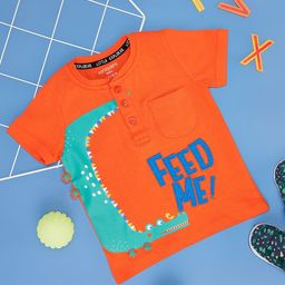 Pantaloons Baby Infant Boys Graphic Printed Cotton T-shirt-image-95