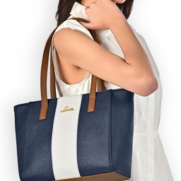 Lavie Women Colourblocked Structured Leather Shoulder Bag-22