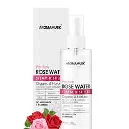 Aromamusk 100% Organic & Natural Premium Rose Water For Face & Skin 100ml-40