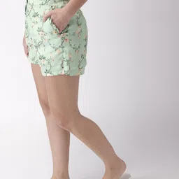 Mast & Harbour Women Green Printed Shorts-picture-51