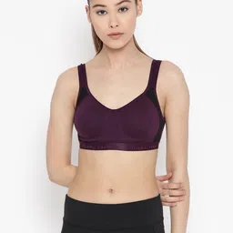 Lady Lyka Purple Solid Non-Wired Non Padded Sports Bra-picture-48
