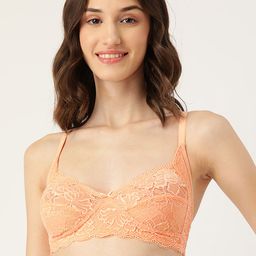 Leading Lady Peach-Coloured  Floral Lace Bra  LL-1027-picture-45