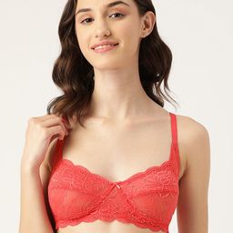 Leading Lady Red Floral Lace Bra LL-1027-13